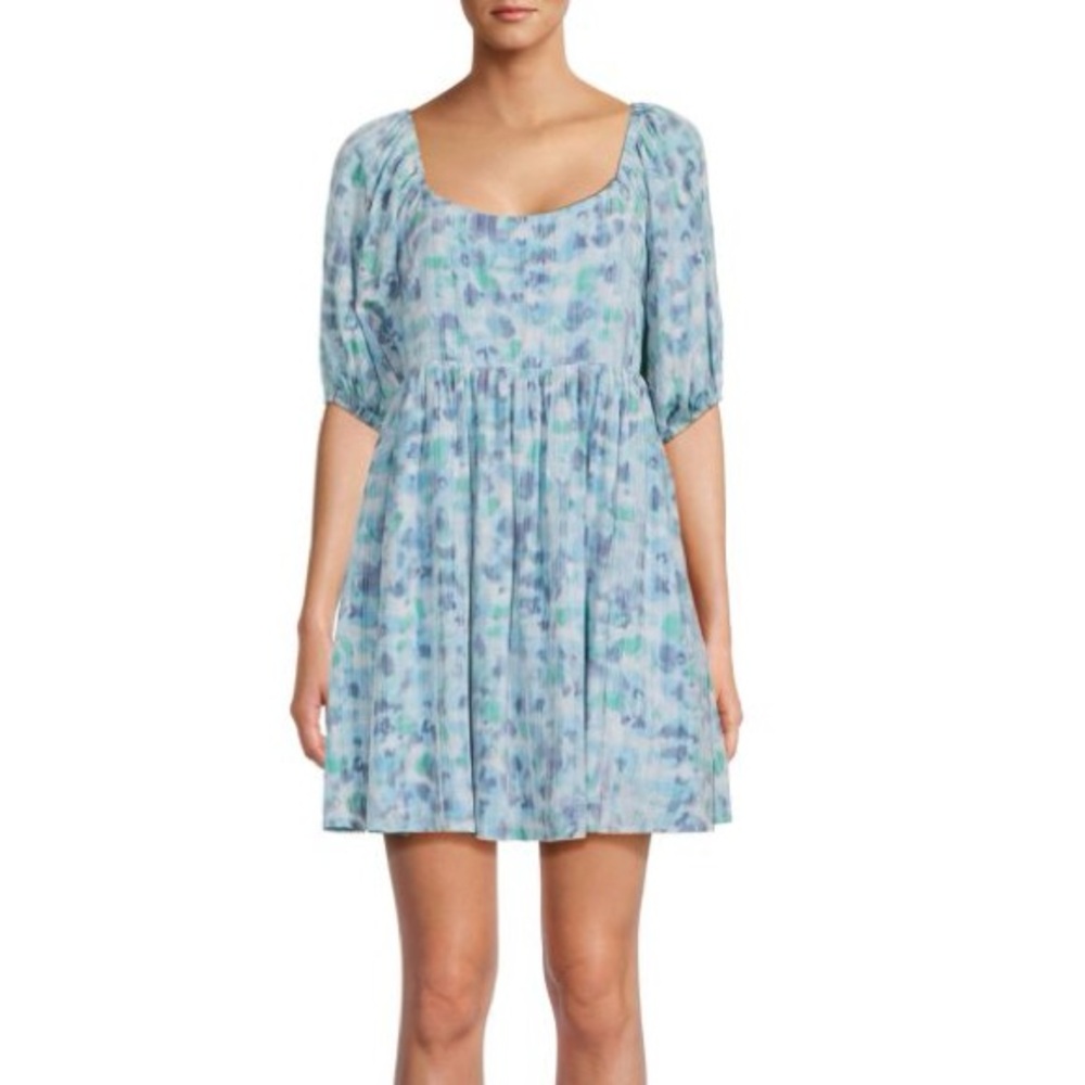 Chic Blue Tie-Back Dress